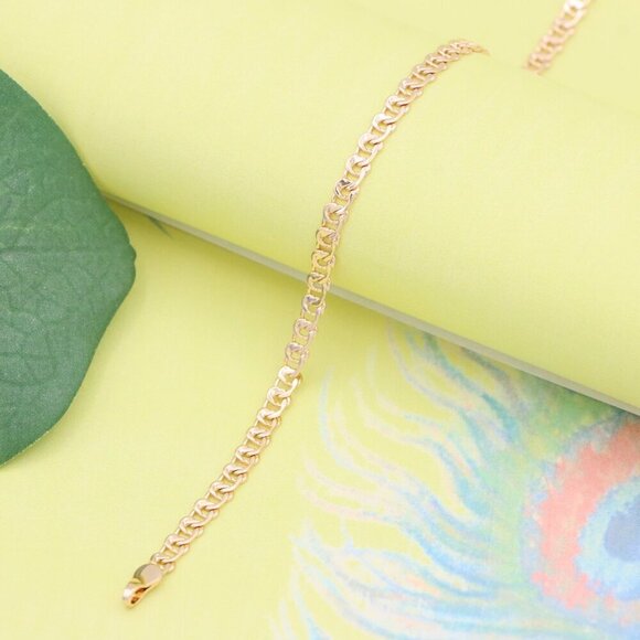 "Elegant Rose Gold Plated Chain Bracelet for Women, XPBL1100 - Picture 4 of 12